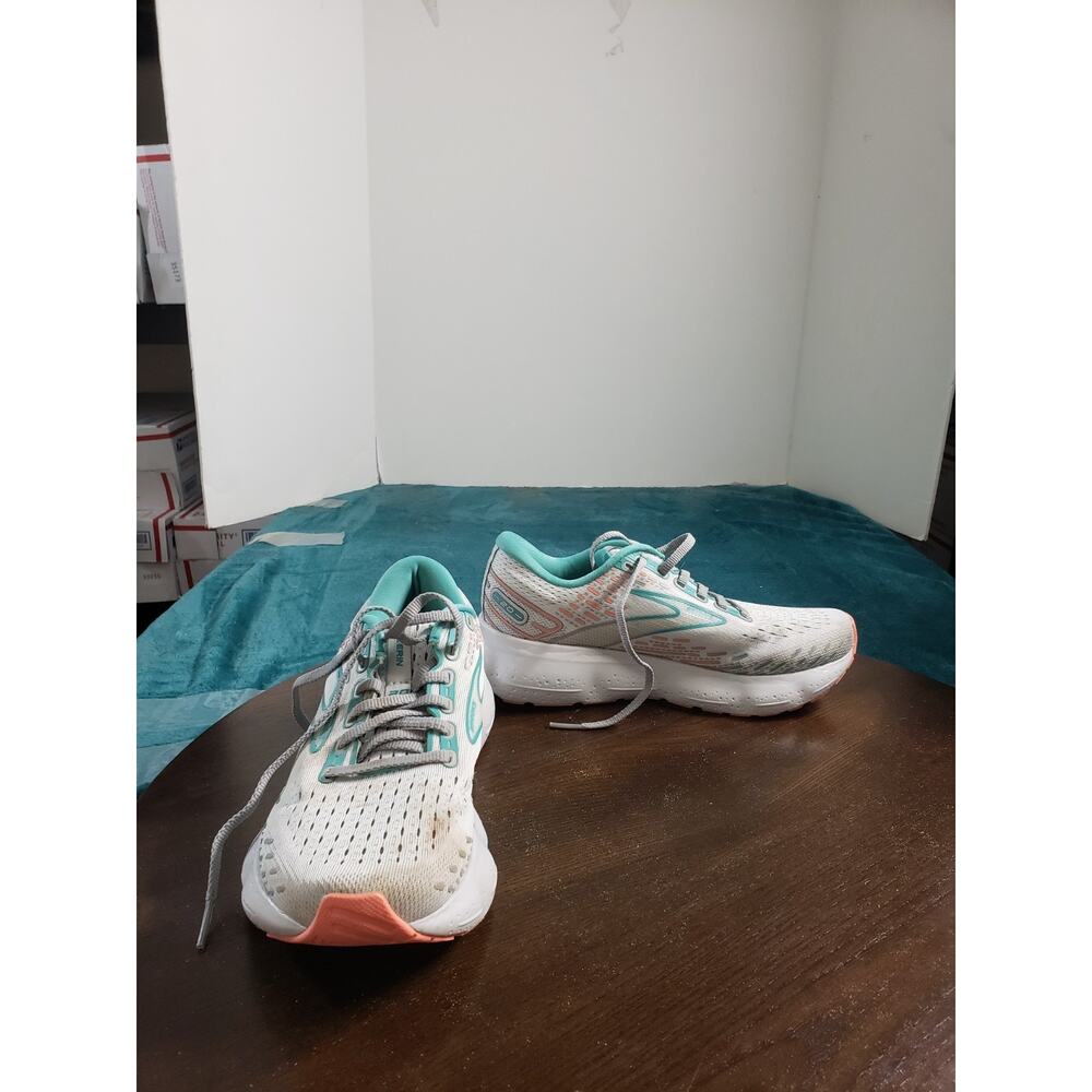 Brooks Glycerin 20 Shoes Size 6 Womens White Blue Running Marathon 1203691B061 - Picture 3 of 12